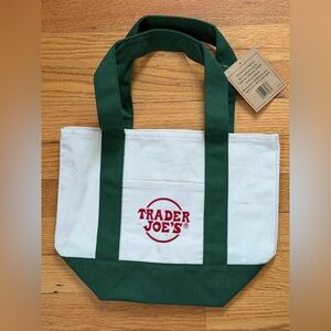 Trader Joe's Green and White Mini Bag